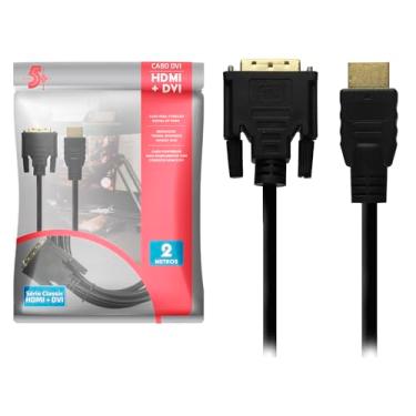 Imagem de 5+ Cabo DVI + HDMI 2 Metros DVI 24+1