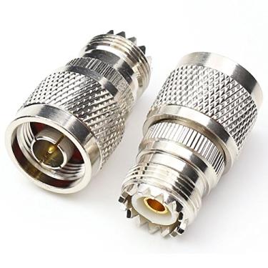 Imagem de ANHAN Conectores N macho para fêmea UHF, adaptador coaxial tipo Pl259 para N, adaptador SO239 fêmea, 2 pacotes