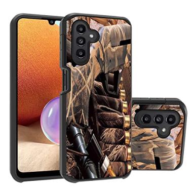 Imagem de BWOOLL Capa para Samsung Galaxy A14 5G, PC rígido híbrido e silicone macio de camada dupla à prova de choque, capa protetora para Samsung Galaxy A14 5G (2023), isca de espingarda de camuflagem de caça