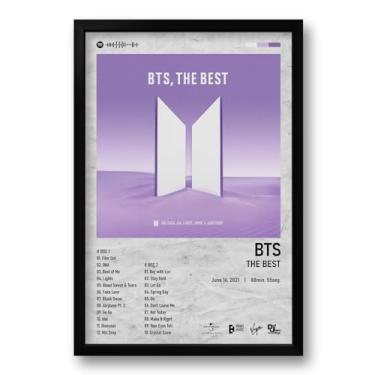 Imagem de Quadro Álbum Spotify The Best - BTS - 40x60cm