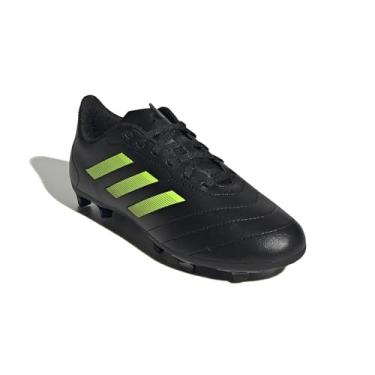 Imagem de adidas Chuteira de futebol Goletto VIII firme (Bebê/Criança pequena/Criança grande), Preto/limão lúcido/preto, 2 Little Kid