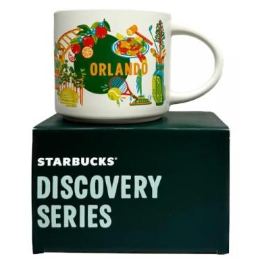 Imagem de Starbucks Caneca de cerâmica Discovery Series Orlando, 400 ml, segura para micro-ondas e lava-louças, regular, branca