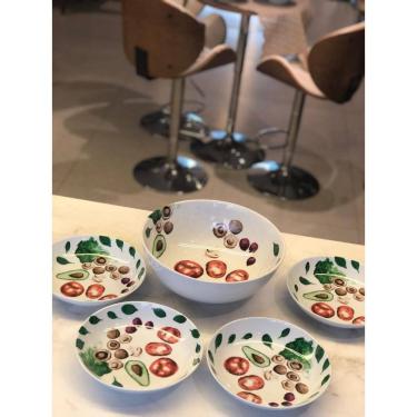 Imagem de Jogo para salada em porcelana 5 peças- L hermitage