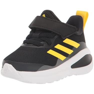 Imagem de adidas Fortarun Running Shoe, Black/Beam Yellow/Carbon (Elastic), 11 US Unisex Little Kid