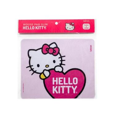 Imagem de Mouse Pad Slim Hello Kitty Decorado Rosa Letron  Kwaii  Informática  P