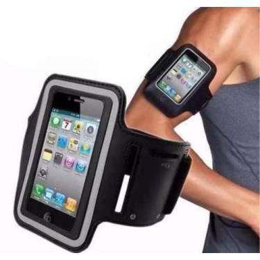 Imagem de Braçadeira Para Smartphone + Porta Chave 15.9Cm - Mb Tech, Preta