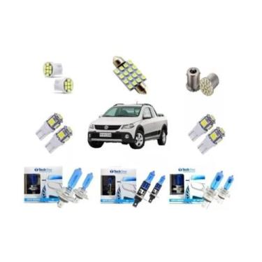 Imagem de Lâmpadas Super Branca Saveiro Cross G5 G6 Techone H7 H1 H4 - Blue Lion