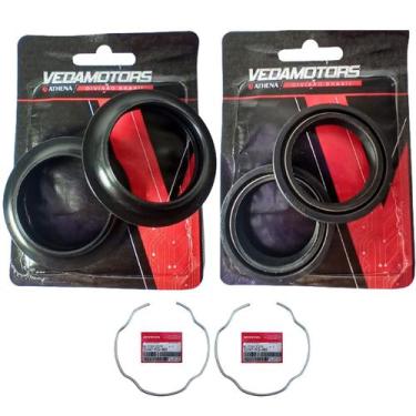 Imagem de Retentor Bengala + Guarda Pó + Travas Cb500x Cb500f Cb500r - Vedamotor