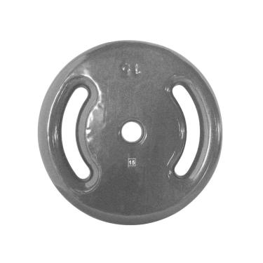 Imagem de Anilha Ferro Fundido Emborrachada Fitness Academia 15,0 Kg