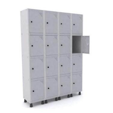 Imagem de Armário Guarda Volume Locker Roupeiro 16 Portas Aço GRP 504/16 - Pandi