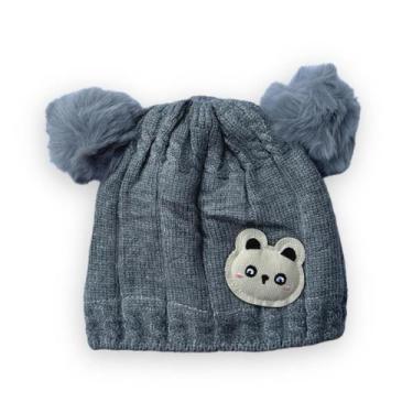 Imagem de Gorro Touca Infantil Menino Menina Inverno Ursinho Flanelada - Anj Mod