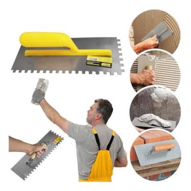 Imagem de Desempenadeira Dentada De Aço 12x28cm Para Colocar Piso - Fertak