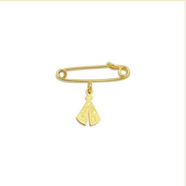 Imagem de Alfinete de Ouro 18k Com Pingente Nossa Senhora Aparecida - Golden Mai