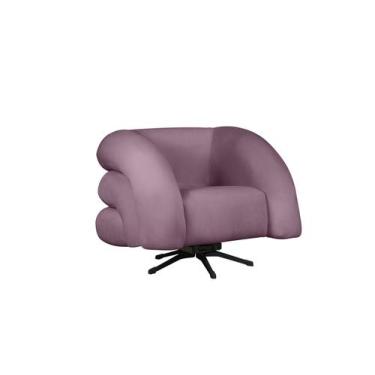 Imagem de Poltrona Base Giratória e Balanço Micheli Veludo Rosê - Mazzero Decor