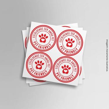 Imagem de Adesivo Pet Friendly Amigo Pet Cachorro/Gato estabelecimento - PRESENT