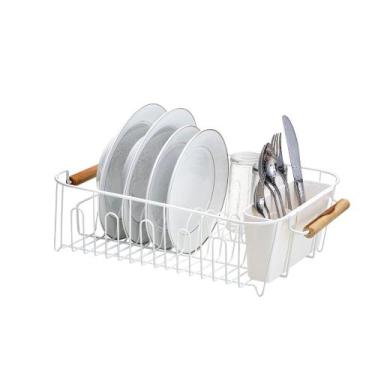 Imagem de Escorredor De Pratos E Louça Com Madeira Eco Wide Para 13 Pratos E Cop