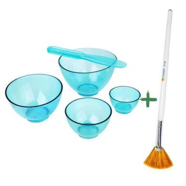 Imagem de Kit 4 Cubetas De Silicone, 2 Espátulas Estética E Pincel Peeling nº 6 