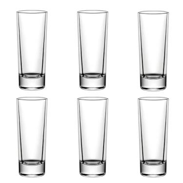 Imagem de eispap Copos de shot de 59 ml com base pesada, copos pequenos para bebidas alcoólicas e espirituosas, copos duráveis de barra de tequila para doses de álcool e café expresso, conjunto de copos