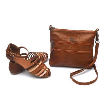 Imagem de Kit Bolsa Feminina + Sandalia Feminina Conforto Barata