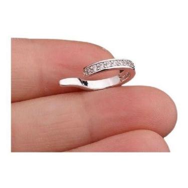 Imagem de Piercing Argola Falso Fake Pressão Pedra Zircônia Orelha - De Castro j