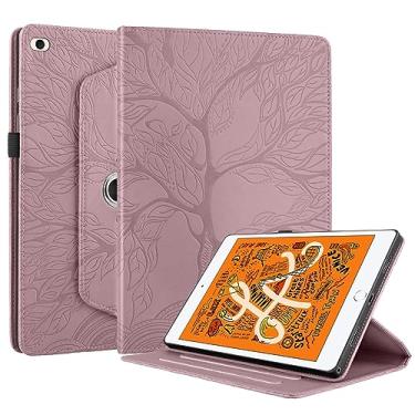 Imagem de TIPOYOROO Capa giratória para iPad mini 5, iPad mini 1/2/3/4/5ª geração, capa fólio de couro PU, capa flip com suporte para caneta para Apple iPad mini 7,9 polegadas - ouro rosa