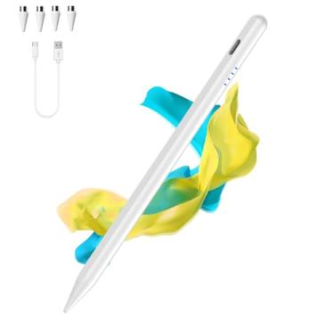 Imagem de Canetas Stylus Android para telas sensíveis ao toque, de alta precisão e sensibilidade, compatível com Samsung/Huawei/Lenovo/Mi/Vivo e outros smartphones e tablets Android - Branca