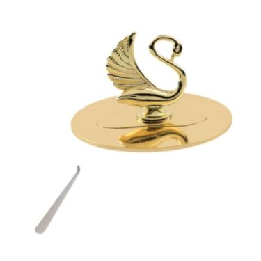 Imagem de Generic Topper de vela perfumado para jarra, tampa de vela para jarra, capa de sombra para casa, queima uniforme, natal, velas de jarra, Swan H 4.9cm