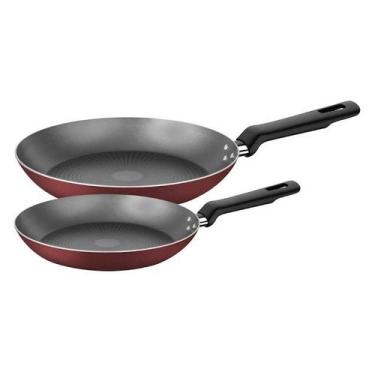 Imagem de Jogo 2 Frigideiras Vermelha 22cm e 28cm Loreto Antiaderente Tramontina