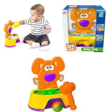 Imagem de Brinquedo Bate Martelo Dog Infantil Bebê 242 Jp Brink, Laranja