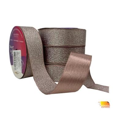Imagem de Fita Cetim Lurex Acabamento 22mm - DECORAÇÃO  PRESENTES  LAÇOS  ARTESA