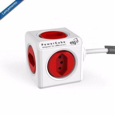 Imagem de PowerCube Extended PWC-X5 ELG Vermelho 5 Tomadas com Cabo 1,5m