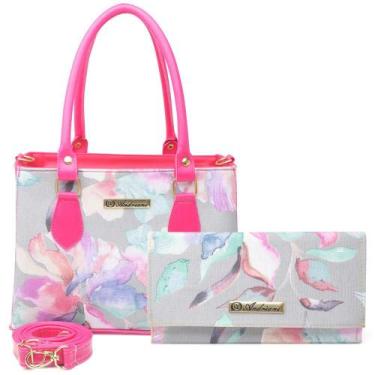 Imagem de Bolsa Feminina Media com Alça Transversal e Carteira - Andriani Bolsas