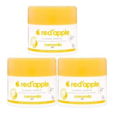 Imagem de Kit 3 Desodorante Em Creme Camomila 55G - Red Apple
