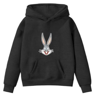 Imagem de Moletom Infantil Coelho Orelhas Páscoa Desenho Infância Bolso Canguru 