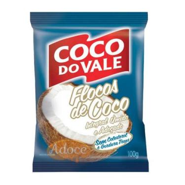 Imagem de Flocos de coco úmido e adoçado coco do vale, 100G