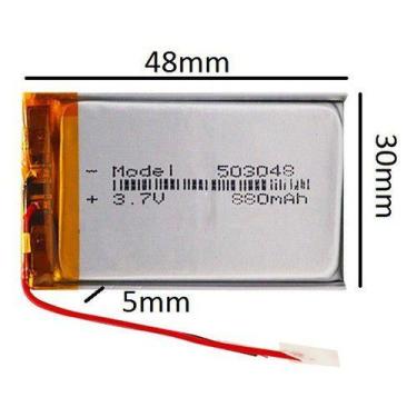 Imagem de Bateria 503048 3,7v 880mah 5mm X 30mm X 48mm 2 Fios - KMIG