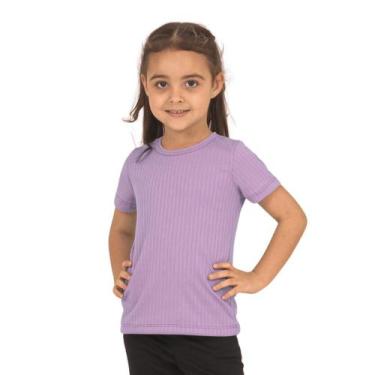Imagem de Blusa infantil menina Manga curta Canelada 1 ao 16 09-A Lavin Basic, L