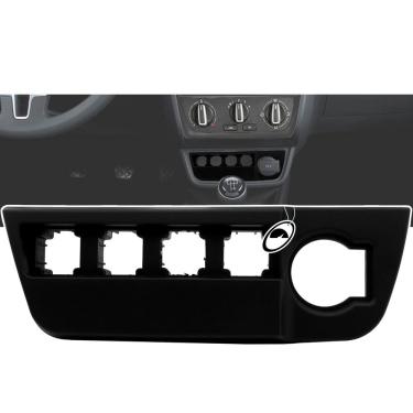 Imagem de Moldura Suporte Porta Botões 4 Posições Gol Voyage Saveiro G6 Preto