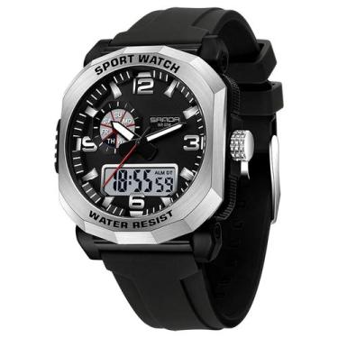 Imagem de Relógio Digital Masculino Dual Display Esportivo À Prova D 'Água Imper