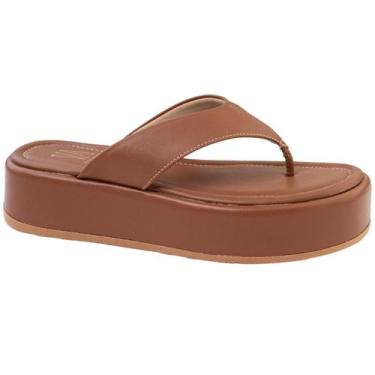 Imagem de Tamanco Feminino Flatform Plataforma De Dedo Confortável Dia A Dia Via