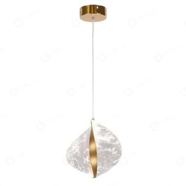 Imagem de Pendente Moderno LED Concha 3 em 1 Bivolt Cor Dourado - EMBU LED