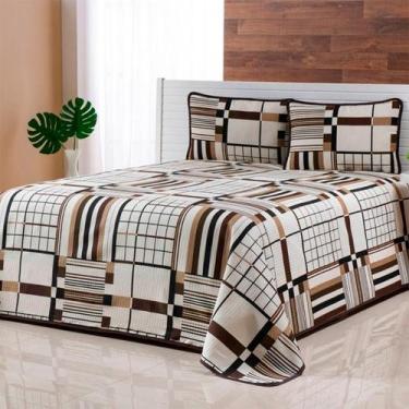 Imagem de Cobre Leito Casal King Colcha Floral Piquet 3 Peças - Cortinas Ibiting
