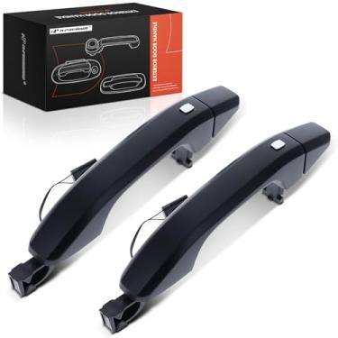 Imagem de A-Premium Maçanetas externas externas compatíveis com Chevrolet Silverado 1500, Tahoe, Suburban & GMC Sierra 1500, Yukon XL, Hummer EV SUV Pickup, Primed Black, conjunto de 2 peças, frente ou traseira