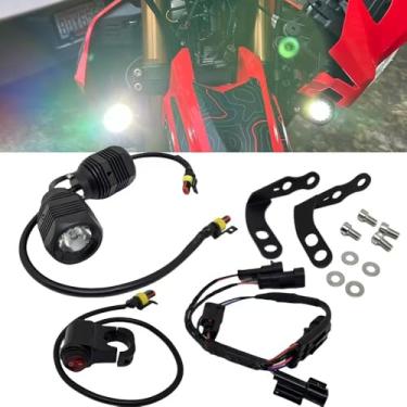 Imagem de Compatível com CRF300L / CRF300LS (21 - UP) Kit de luz LED auxiliar de condução de motocicleta com suportes de montagem chicote de fios