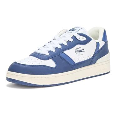 Imagem de Lacoste Tênis masculino T-Clip Set, Azul-marinho/branco, 43