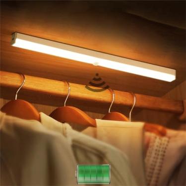 Imagem de Luminária de parede interna com sensor de movimento, luzes de cozinha sob o armário, armário recarregável, luminária de parede de tira longa, arandela de parede, armário, cozinha, escada, co