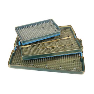 Imagem de Kurtvenid Caixa cirúrgica autoclavável autoclave oftálmica micro plástico HTHP almofada de silicone caixa de desinfecção P/M/G tamanho (tamanho M)