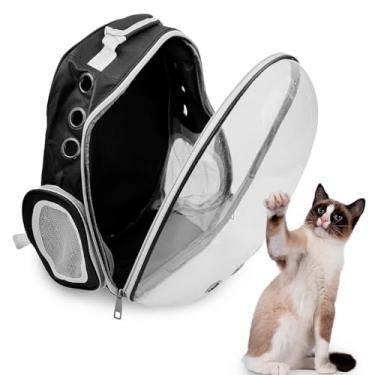 Imagem de Mochila Transparente para Pets Visão Panorâmica 360° Estilo Astronauta para Gatos e Cachorros Pequenos Mochila para Pets Mochila Astronauta para Gatos Mochila Transparente para Cachorros Pequenos