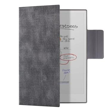 Imagem de BOZHUORUI Capa magnética para tablet Remarkable Paper Pro Color de 11,8 polegadas lançado em 2024, com hibernar/despertar automático, capa fólio ultrafina leve de couro PU para notável Paper Pro