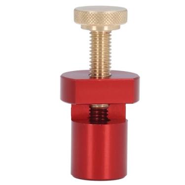 Imagem de LOCADENCE Régua de liga de alumínio de bloco de limite de furo de cachorro de 20 mm Medidor de escada fixo para marcenaria braçadeira auxiliar (vermelho)